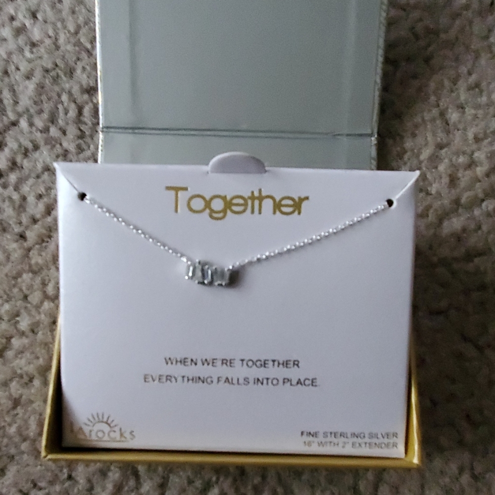 Necklace silver size on there picture above